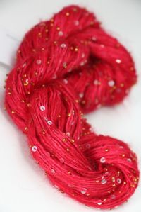 Artyarns Beaded Mohair with Sequins | 244 Bright Red 
 (Gold)
