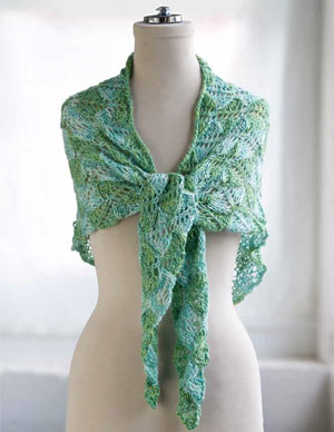 Diamond Lace Wrap Knitting Pattern 