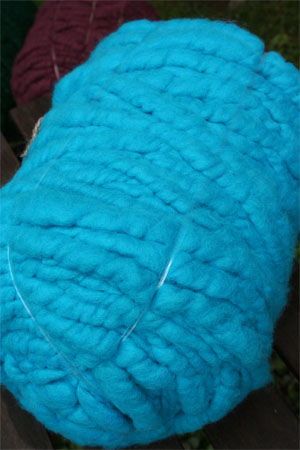Turquoise in Merino Wool Bumps from Bagsmith-Big Stitch Knitting