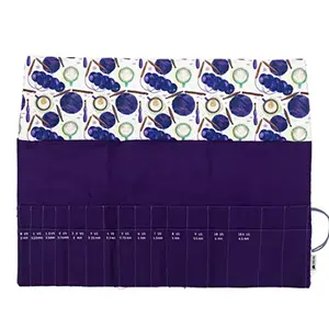 Della Q | Fabric Prints Double Point Rollup Coffee and Yarn Purple