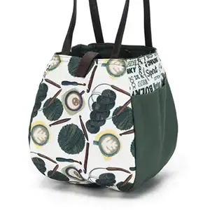 Della Q | Fabric Prints Rosemary Bag Coffee and Yarn Green