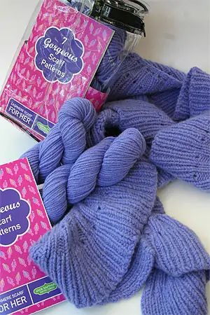 Jade Sapphire Cashmere Scarf kit for HER in 8 Colors, 7 Patterns
