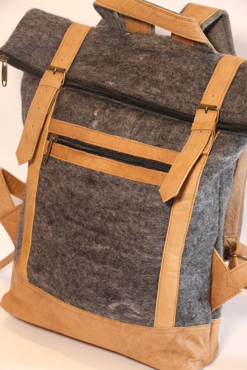 Original Upcycled Vintage HandPainted Designer Backpack Purse