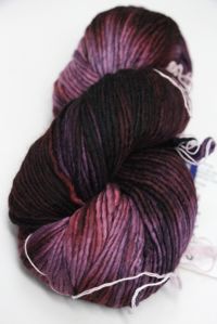 Malabrigo worsted merino in Velvet Grapes 204	 	