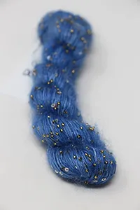 artyarns Beaded Mohair with Sequins 376 French Blue (Gold)