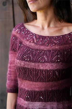 Artyarns Moulin Rouge sweater kit for Pope Vergara