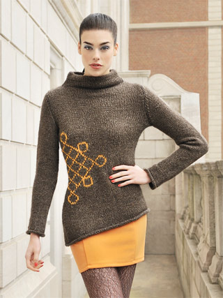 Blue Sky Knitting Patterns for TECHNO Yarn| Thea's Pullover