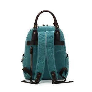 Della Q | Makers Canvas Backpack Teal Detail