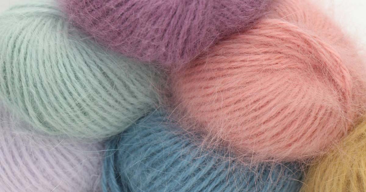 100% Angora Yarn for Knitting Tropical Lane Angora Fluffy Yarn