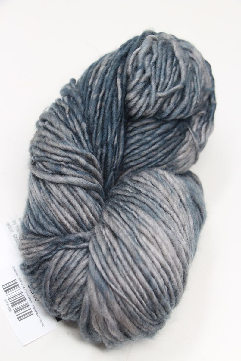 Soul Wool Hand Dyed Thick And Thin Bulky Merino Yarn In Graphite At