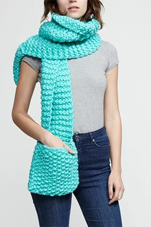 Wool and the Gang Knitkit - Jolly Pocket Scarf