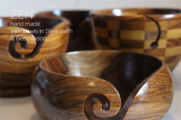 Handmade Ceramic Yarn Bowls for Crocheting with Bamboo Knitting Needle Bowls